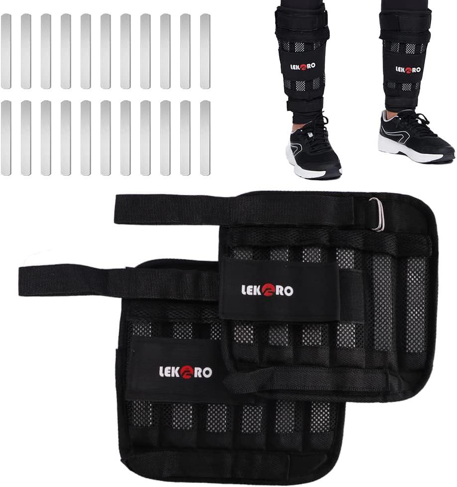 Wrist Ankle Weights with Removable Steel Bars, 1 Pair Adjustable Arm Leg Weights for Men and Women, No Leakage Design, Weighted Wrist Bands for Walking Jogging Yoga Pilates, Adjustable Ankle Weights 11 LBS