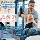 Ted Hose Compression Stockings - Anti Embolism Compression Stockings - Thigh High Compression Socks for Women and Men - 15-20 mmHg Compression Ted Hose with Inspect Toe Hole (White)