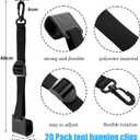 Yesland 20 Pack Canopy Hanging Clips for Vendor Booth Display Business Exhibitions, Tent Hanging Clip for Outdoor Camping to Hang Signs, Slogans, Flags, Food, Lanterns, Garbage Bags, Towels, Black