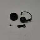 Bluetooth Headset, Wireless Headphone with AI Noise-Canceling Microphone for Computer, On Ear Bluetooth Headset with USB Dongle for Office Call Center Skype Zoom Meeting Online Class (Black)