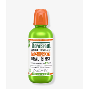 TheraBreath Fresh Breath Mouthwash, Mild Mint Flavor, Alcohol-Free, 16 Fl Oz