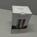 Salt and Pepper Grinder Set- Automatic Battery Pepper Mill Shakers Gifts for Men Dad, Adjustable Coarseness Upgraded Larger Capacity with Led Kitchen Essentials for New Home Housewarming (Stainless Steel)