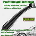 3 Wiper Blades, Front Wiper + Rear Wiper Blades for Toyota Prius 2010-2015 (26 inch + 19 inch + 16 inch) OE Original Style