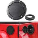 Gas Cap Fuel Door Gas Tank Cover for Jeep Wrangler JK & Unlimited Sport Rubicon Sahara 2007-2018