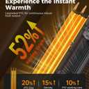 BREEZOME Space Heater for Indoor Use, 1500W Fast Heating PTC Ceramic Electric Heaters with Thermostat, 90Oscillating, 24H Timer, Ideal for Home Office Bedroom