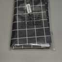 Rectangle Table Cloth, Waterproof Vinyl Tablecloths with Flannel Backing, Wipeable Plastic Plaid Table Cover for Dining, Picnic, Indoor and Outdoor (52" x 70", Black)