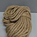 Natural Jute Rope, 1/2 Inch x 100 Ft Twisted Thick Twine Rope Strong and Durable Jute String Roll for Crafts Landscaping Gardening Home Decor DIY Projects