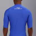O'Neill Mens Basic Skins Short Sleeve Rashguard, UPF 50+ Sun and Rash Protection for Surfing and All Outdoor Activities Blue, L