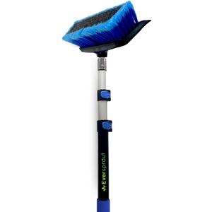 EVERSPROUT 5-to-12 Ft Car Brush with Rubber Bumper, Lightweight Extension Pole Handle, Soft Bristles Car Wash Brush, RV Wash Brush, Truck Wash Brush, Boat Brush, Solar Panel Cleaning Brush and Pole