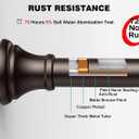 Oil Rubbed Bronze Tension Shower Curtain Rod Adjustable 18-79 Inches, Fits 20-78 Inch Spaces (Ideal for 72" Wide Bathrooms), Rust Resistance Adjustable Durable Spring No Drilling