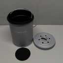 FINESSY Indoor Compost Bin Kitchen Odorless with Lid for Composting Food Waste Bucket for Counters, Stainless Steel Kitchen Compost Bin Countertop Trash Can, Indoor Food Composter Recycler Container (Nordic Grey)