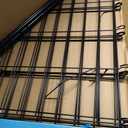 FOREHOGAR Metal Garden Fence with Gate 40in (H) x 11.7ft (L), 1 Gate + 4 Panels Dog Fence Border Fence Animal Barrier, No Dig Garden Fencing for Yard Flower Bed Lawn Patio Outdoor, PIN402805G Black