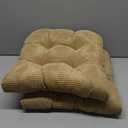 Arlee Chair Cushions for Dining Chairs, Set of 2 - Memory Foam Chair Pads, Non-Skid Backing - Durable Thick Seat Cushions for Kitchen, Office, Patio, 15.5" L x 15.5" W, Bamboo Tan