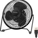 6 Inch Small USB Desk Fan, 36 dB Quiet Desktop Fans for Home Office Bedroom, Metal Construction with 360 Adjust Tilt, 1800 RPM Fan Speed