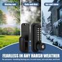New Upgraded Gen-2 Mechanical Door Lock,Password & Key Two Unlocking MethodsWaterproof Outdoor Gate Lock with Keypad,Supports One-Touch Hold Openfor Various Indoor and Outdoor Doors