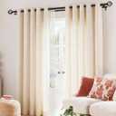 KAMANINA 1 Inch Double Curtain Rods 66 to 120 Inches (5.5-10 Feet) Telescoping Heavy Duty Drapery Rod for Windows 54 to 115 with Twisted Cage Finials, Black