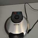 Gourmia Belgian Waffle Maker  Compact Design with Upright Storage, Adjustable Browning, and Easy-Clean Nonstick Ceramic Plates, Stainless Steel