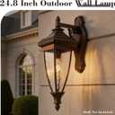 Emliviar Porch Wall Sconces Lighting, Waterproof Outdoor Wall Lantern IP43, Water Ripple Glass in Oil Rubbed Glass, XE313B ORB-SW