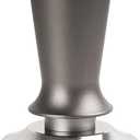 watchget 58mm Espresso Tamper, Coffee Tamper with Calibrated Spring Loaded Flat Stainless Steel Base Barista Espresso Accessories, Silver