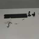 Black Wrap Around Curtain Rods:5/8" Small Blackout Adjustable Window Curtain Rod for Bedroom Kitchen Apartment Renter Friendly,Room Darkening Curved Drapery Rods Easy Install,Matte Black 28-60"