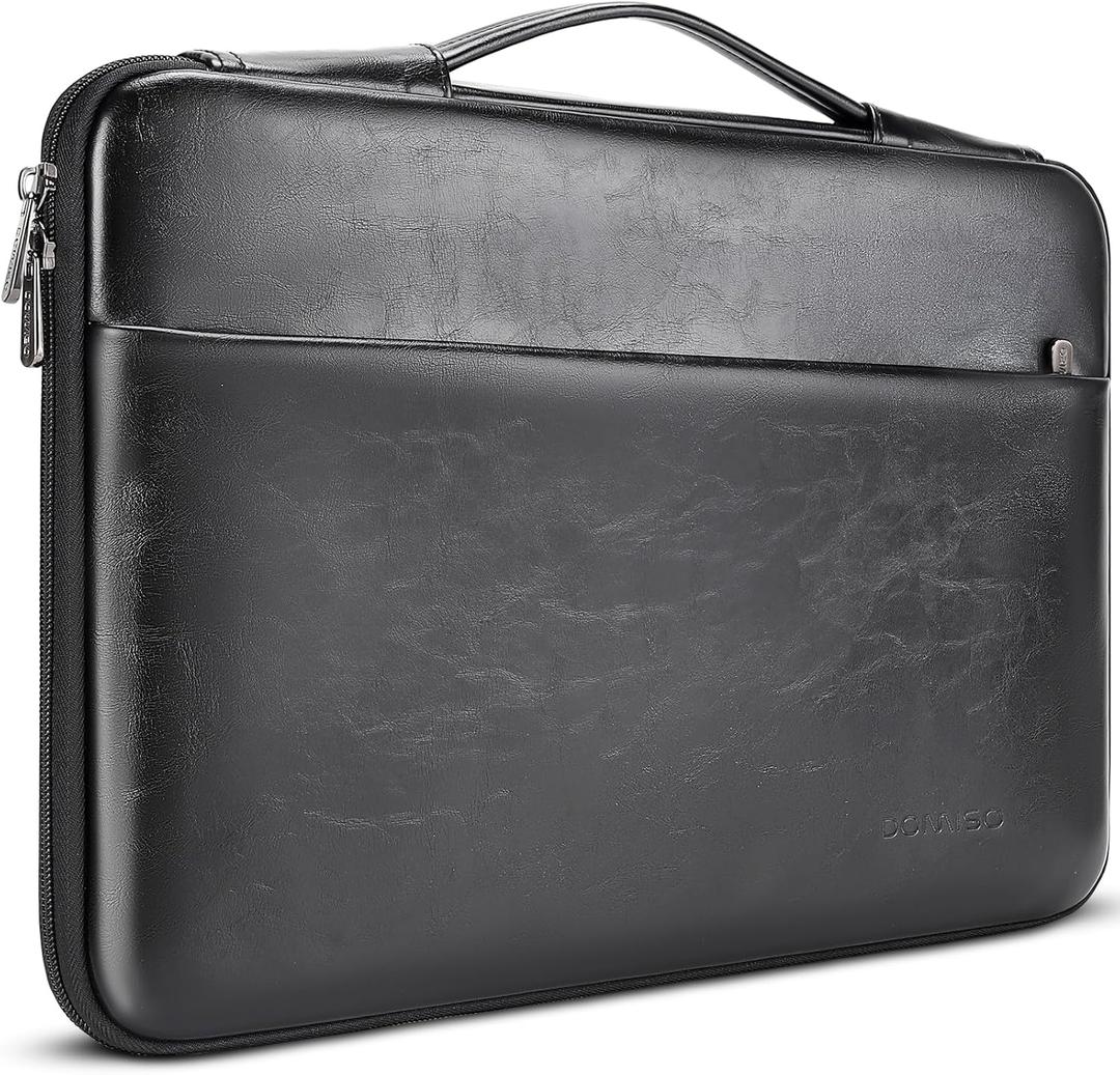 DOMISO 15.6 inch Laptop Case Sleeve Protective Cover Compatible with 16 inch MacBook Pro M4 M3 M2/Pro Max,15.6-16 inch HP Dell ASUS Lenovo Chromebook,Waterproof Computer Cases Bag with Handle,Black