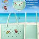 Baonat Beach Bag Rubber Tote Bag - Waterproof Travel Bag for Women Washable Tote Bag Handbag for Sports Beach Market Pool
