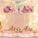 NUPTIO Flower Ball Arrangement Bouquet - 10 Pcs 14.2 inch Diameter Pink Fake Flowers Roses Balls for Centerpieces Tables - Artificial Rose Arrangements for Wedding Centerpiece Table Decorations