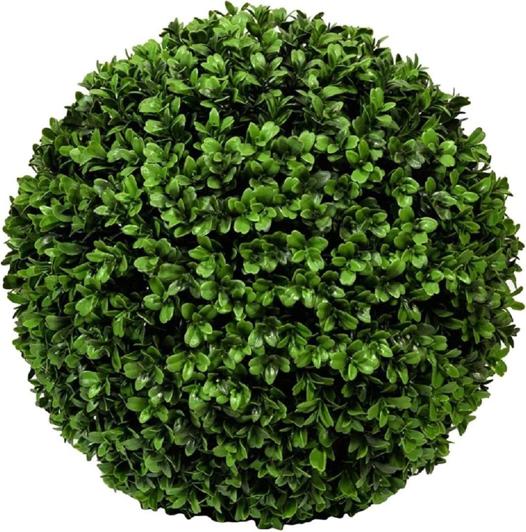 AMZ-F1003-30-91 Boxwood XXS Plastic Indoor Outdoor Round, 11.81 Inch Diameter, Green Artificial Plant