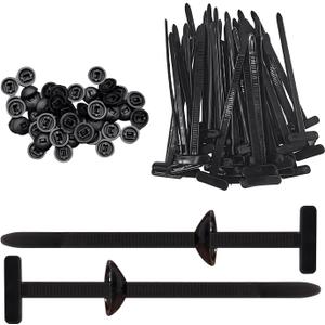 2 x Nylon Universal Cable Tie Buckle: 120pcs Universal Push Mount Cable Zip Tie for Automotive Maintenance,Nylon Self Locking Cable Strap,Multipurpose Cable Ties Tool