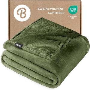 Bare Home Fleece Blanket - King Size - Ultra-Soft Lightweight for Bed, Sofa, and Couch - Luxury Microplush - Cozy Warm Blanket (King, Cypress)