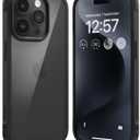 Ringke Fusion Bold for iPhone 15 Pro Case, Textured Sides for Grip, Anti-Yellowing Technology, Clear Back to Show Phone Color - Black