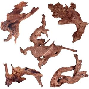 Jorewood Natural Small Aquarium Driftwood for Fish Tanks & Reptile Terrariums – 100% Safe Fish Tank Decorations, Unique Twisted Branches 5-Piece 4-8 Inch Low Tannin, Easy to Sink