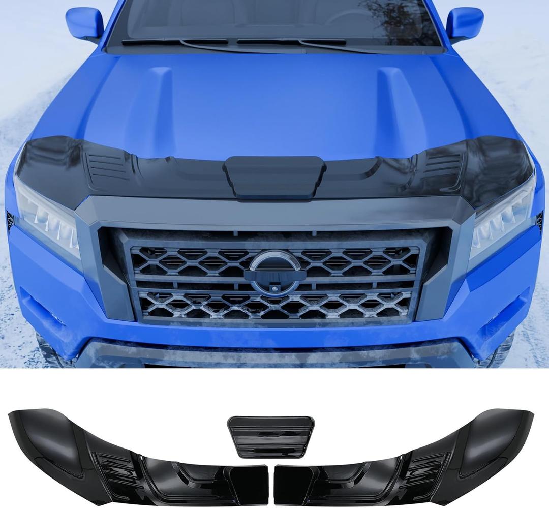 Hood Protector Compatible with 2022-2025 2026 Nissan Frontier Hood Shield ABS Hood Deflector Hood Guard for 2024 Frontier Accessories (Glossy black)