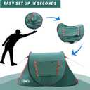 Pop-up Tent,2 Person Camping Tent,Instant Portable Beach Tent,Easy Pop Up Shade Tents 2 Doors for Camping Hiking & Traveling with Carrying Bag, 7.2ft x 4.5ft x 40in