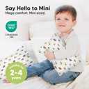 Mini Toddler Pillow with Pillowcase - 9x13 My Little Dreamy Travel Kids Pillow for Sleeping, Toddler Bed, Small, Tiny, Organic Cotton Pillowcase, Soft & Breathable, Kids 2-4 Years Old (Construction)