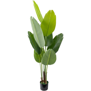 Artificial Bird of Paradise Plant,5 FT Fake Banana Leaves Plants Faux Tropical Palm Tree Floor Plant Potted, Artificial Tree for Home Office Living Room Decor Indoor Perfect Housewarming Gift.