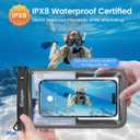 Rynapac Waterproof Phone Pouch Floating - 2Pack, [Up to 8.5''] IPX8 Waterproof Phone Case with Lanyard for iPhone 17 16 15 Pro Max, Touchscreen & Underwater Photography, Beach Travel Cruise Essentials