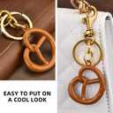 2 x KIYOMIL Keychain Bag Charm for Car,Cute Cookie Key Chains Accessories for Tide Bag(Silver)