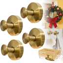 Suction Cup Hooks, Suction Cup Hooks for Shower,Removable Towel Hooks for Bathroom Window Glass Door Wall, Bath Robe Looafh Wreath Hook for Hanging (Gold)