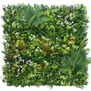 ODTORY Artificial Grass Boxwood Hedges Wall Panels: 40" x 40" (11.5 sqft) UV-Anti Faux Greenery Fake Ivy Leaves Privacy Fence Screen Backdrop for Garden Covering Privacy, Outdoor Indoor Decor