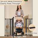 Extra Wide Baby Gate Fits 30-63 Inch Wide Opening, Toddler Pet Gate for Stairs Doorways Hallways Indoor, Walk Thru Large Long Dog Gates Pressure Mounted White