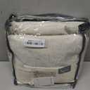 INOVADAY 100% Blackout Curtains for Bedroom, Black Out Curtains 84 Inch Long, Clip Rings Linen Blackout Drapes, Thermal Insulated Room Darkening for Living Room, 2 Panels - Beige,W50xL84