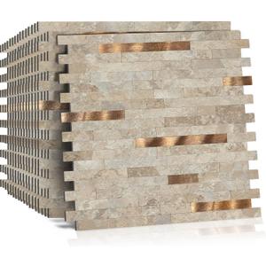 10 Pieces Peel and Stick PVC Mosaic Backsplash,for Kitchen Backsplash,Etc