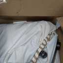 Sebor Air Mattress Twin with Built-in Pump 18", Comfortable Self-Inflating Air Mattress with High-Speed Pump, Durable Blow Up Mattress Twin with Storage Bag for Guests, Camping, Travel (Khaki White)