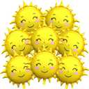 8 Pcs Sun Foil Balloons 31 Inch Sunshine Mylar Balloons Gold Summer Party Balloon for Sun Themed Baby Shower Birthday Party Decorations