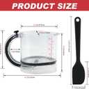 4-in-1 Adjustable Measuring Cup with Silicone Scraper,Adjustable Base & Scraper-Style Seal Base,Cup with 1/4 1/3 1/2 1 Measurements Easy to Clean No Waste,for Cooking and Baking