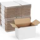 6x4x4 Shipping Boxes Set of 40, White Corrugated Cardboard Box for Small Business Mailing