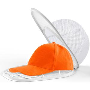 Eiito Hat Washer for Washing Machine,Hat Cleaner for Baseball Caps with Frame Cage and Mesh (1Pack white with mesh)
