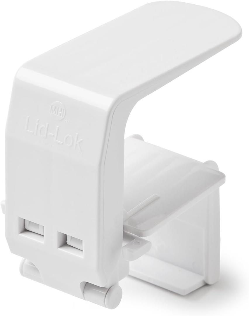 Mommy's Helper Lid-Lok Toilet Seat Safety Latch, White, 1-Pack