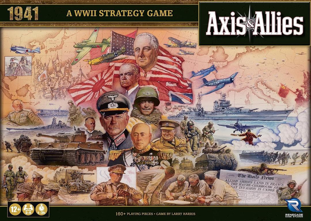 Renegade Game Studios Axis & Allies 1941 Board Game, WWII Strategy Wargame for 2-5 Players, Ages 12+, 1-3 Hour Gameplay with 160 Miniatures